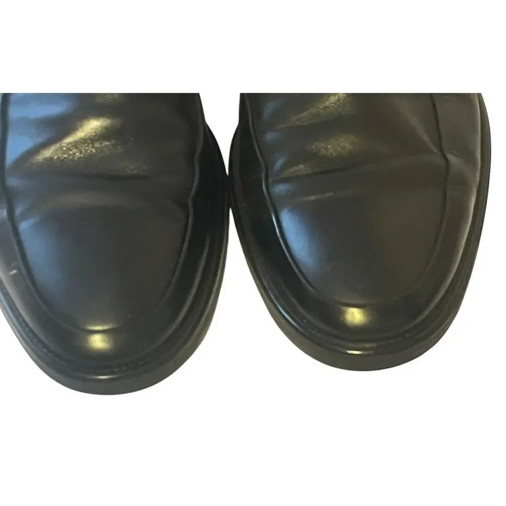 Tod's Black Leather Penny Loafer Driving Shoes •Mens US 7.5• Tods Italy $795 EXC